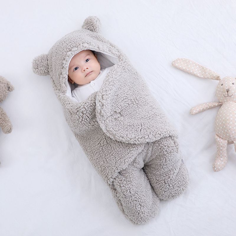 Super Zachte Baby Slaapzak Inbakeren Fleece Pasgeboren Ontvangen Deken Pluizige Warme Zuigelingsjongen Meisje Slapen Nursery Wrap Inbakeren: 7 / 3M