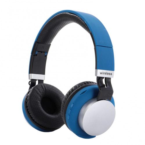 MH8 składane słuchawki Bluetooth 5.0 słuchawki bezprzewodowe Radio Stereo Sport zestaw słuchawkowy do laptopa słuchawka z mikrofonem w trybie gotowości 120H: Niebieski
