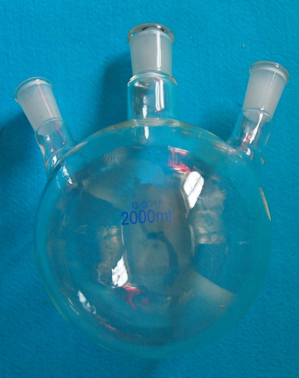 2000ml,24/40,3-neck,Round Bottom Glass Flask,Three necks,2 Litre,Lab Chemistry Boiling Bottle