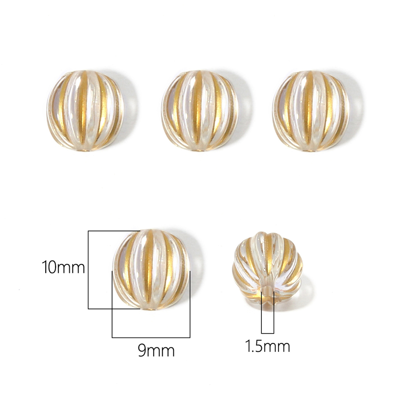 15-80 Uds. Exquisitos dijes acrílicos dorados con dibujo de corazón y flores, cuentas barrocas de Color esmeralda para collar, pulsera, fabricación de joyas DIY
