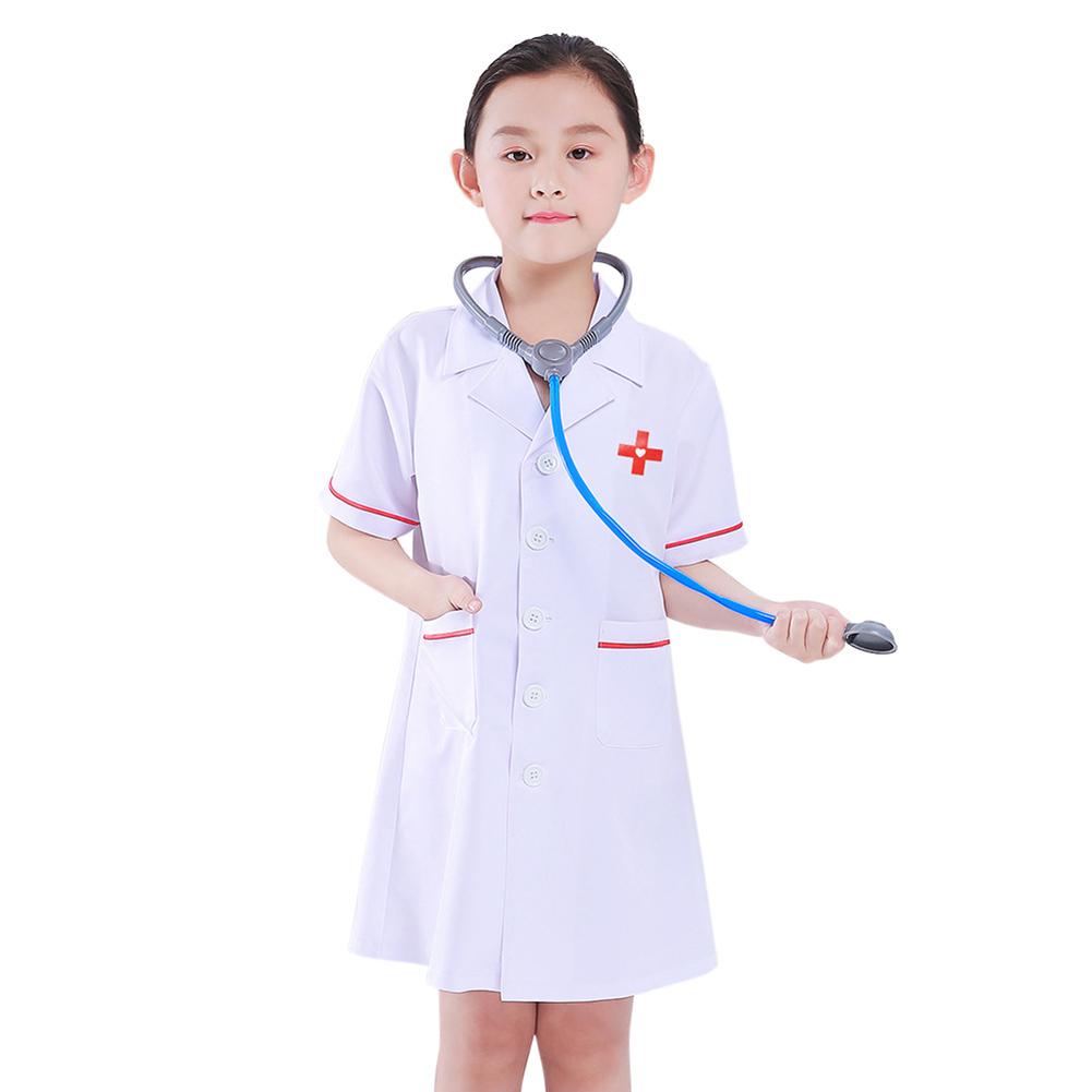 Halloween fest klädsel barn sjuksköterska cosplay kostym prestanda kläder läkare lek set kappa kostym skådespeleri klänning