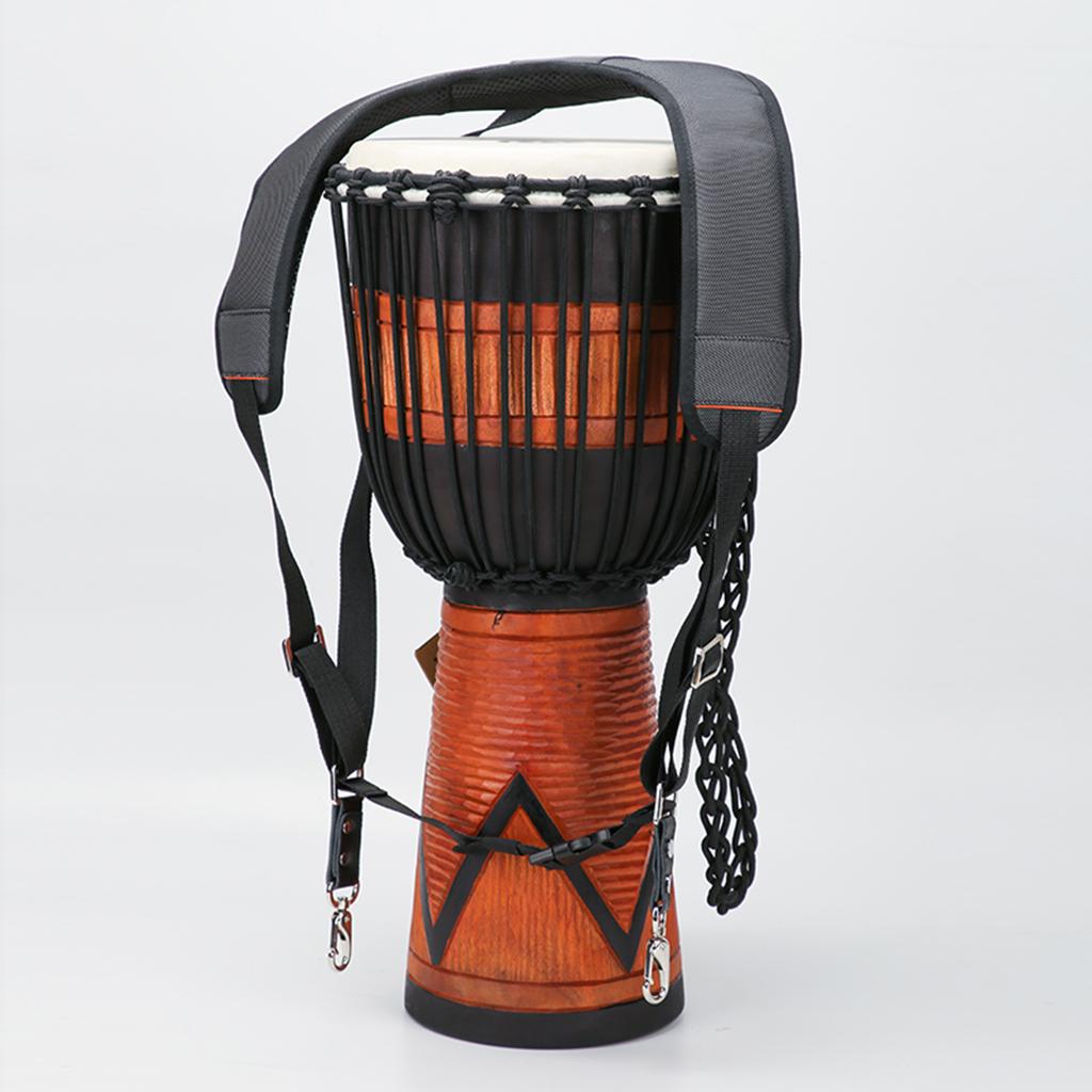 Djembe-arnés de Tambor Africano duradero, correa de pie, tela Oxford
