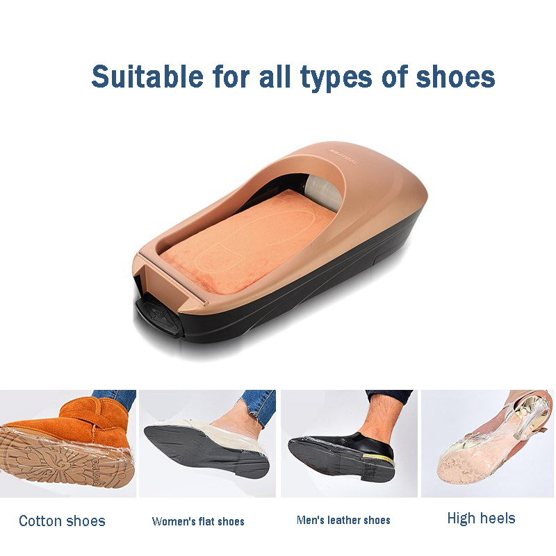Shoes Machine Automatic Shoe Cover Machine Shoe Polishing Equipment Kit Set Foot for Home Shoes Tool Shoe film Silver