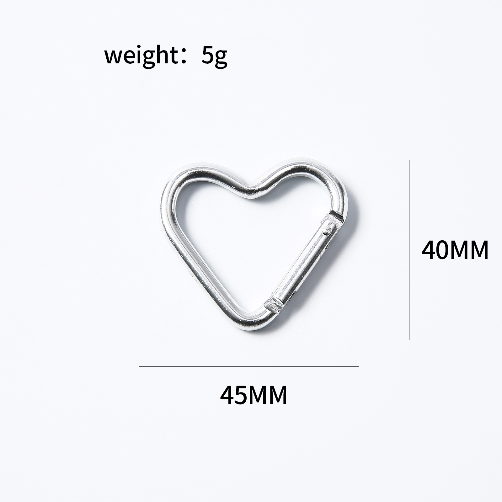 1/2/5/1/20 PCS Sleutelhanger hartvormige Sleutelhanger Clip Outdoor DIY Tas Hanger accessoires Sieraden Maken Benodigdheden: Koper / 6XL