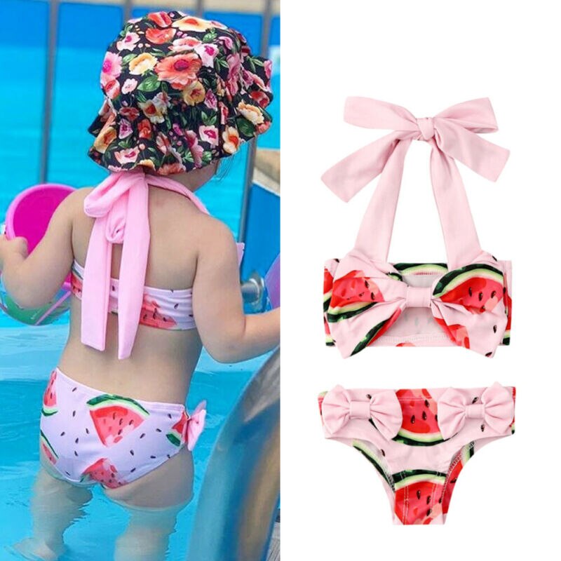 Kids Girls Watermelon Swimwear Swimsuit Bikini Bathing Suit Swimming Beachwear