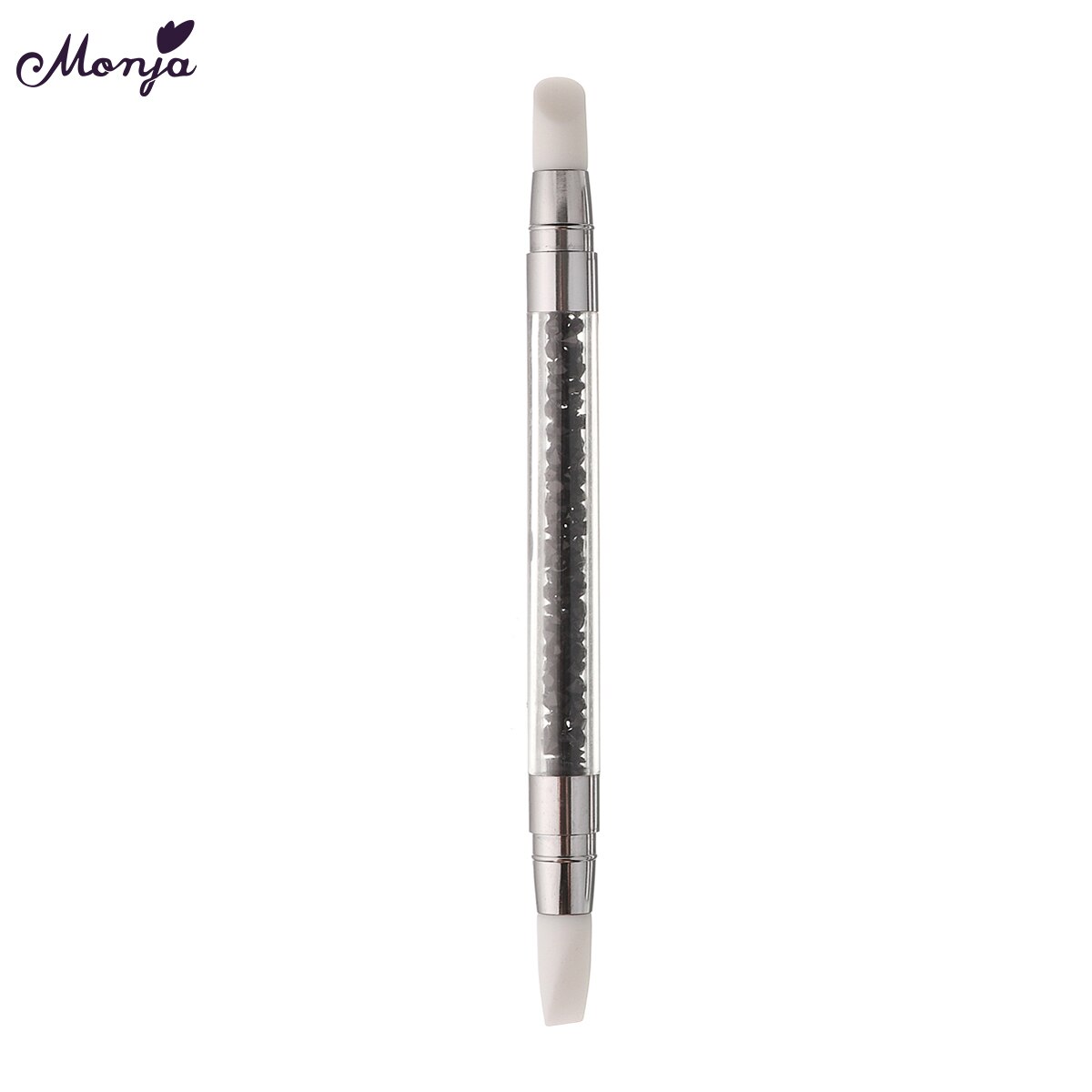 Monja-3 estilos de manicura de Gel UV de silicona para esculpir, hacer punto y quitar cutículas, de extremo doble, DIY: 1