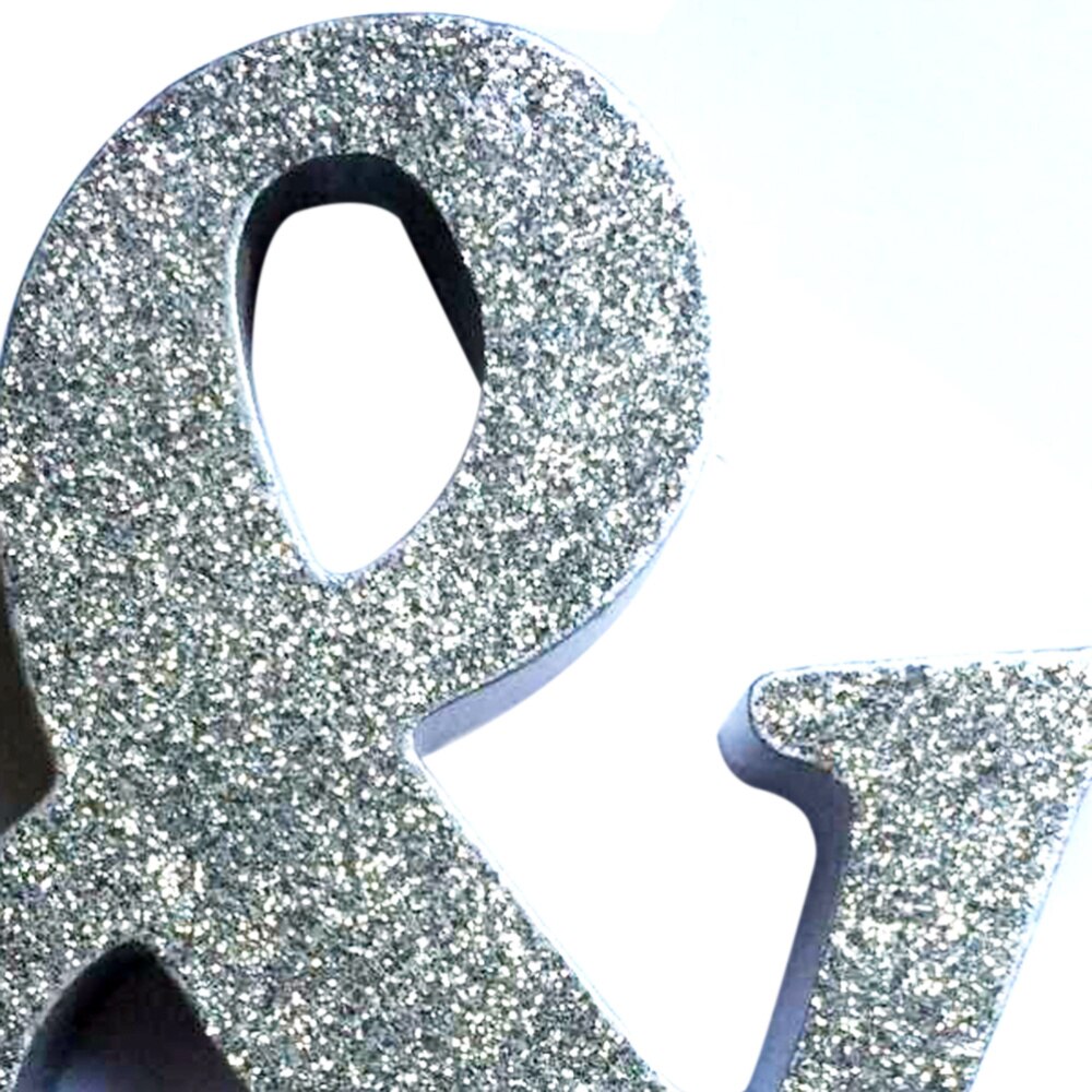 Herr & Frau Holz Buchstaben Hochzeit Dekoration Hochzeit Präsentieren (Silber)