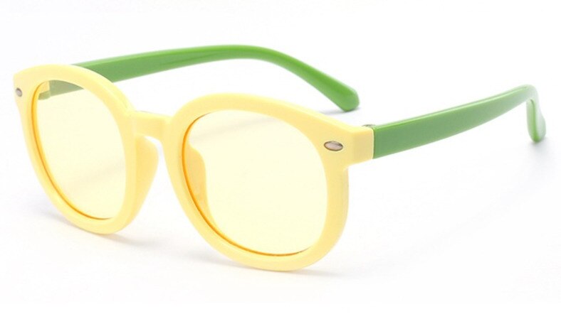 Brightzone Anti Blue Ray Radiation Glasses Boy Girl Myopia Computer Lovely Spectacles Children Frame Kids Student Clear Optical: Yellow 