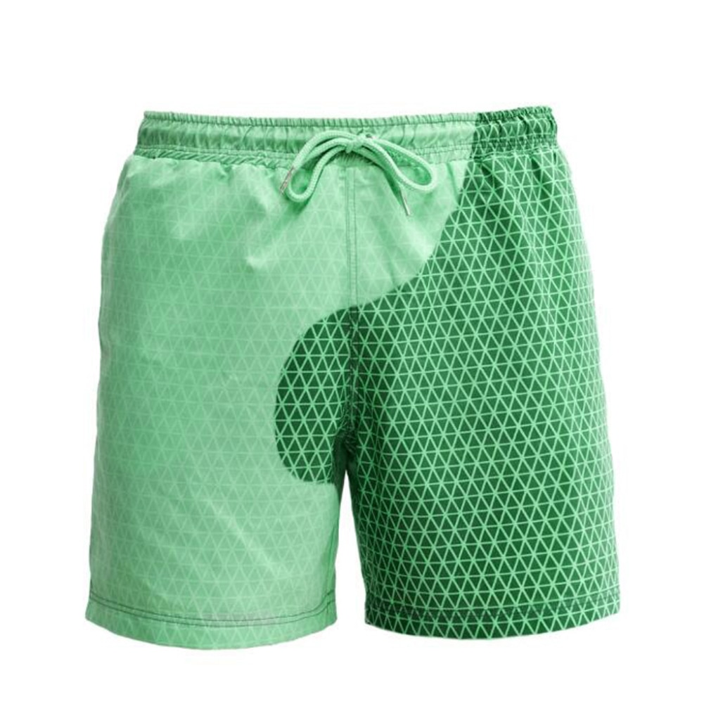 Boys Drawstring Color Changing Elastic Beach Shorts Swimming Trunks Beach Pant Quick Dry Change Color Summer Swimming Shorts