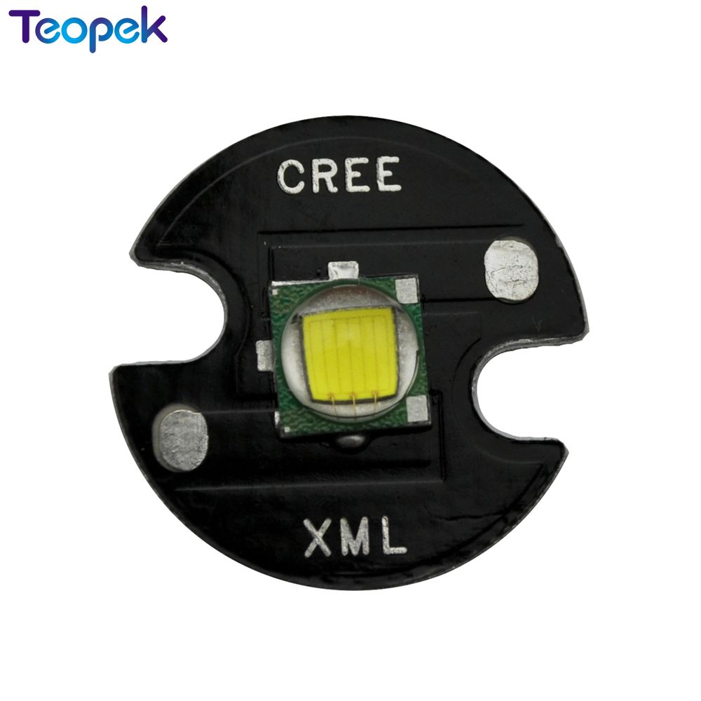 Cree XM-L XML T6 10W White LED Emitter Bead Light 16mm Base + DC 3.7V 2.5A T5 T6 LED Dimmer Driver For DIY Torch Flashlight