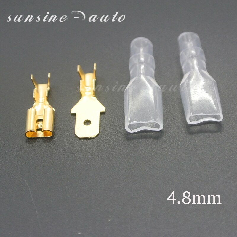 Conectores de cable hembra/macho: 200pcs 4.8mm