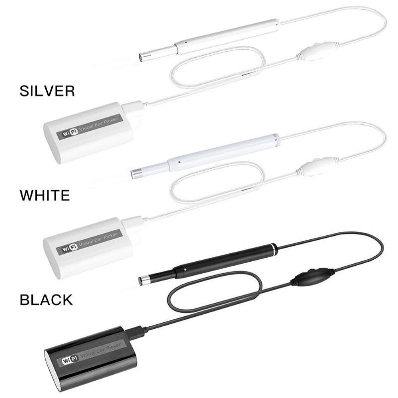 Wifi Ear Otoscope Camera Smart Visual Ear Cleaner Endoscope Pocket Doctor Otoscope Set for Iphone Android Ios Phone: black otoscope
