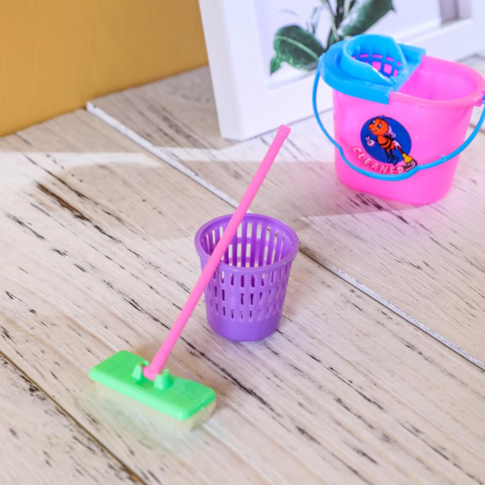 9 pièces/ensemble semblant jouer balai aspirateur Kit de nettoyage jouet maison de poupée accessoire