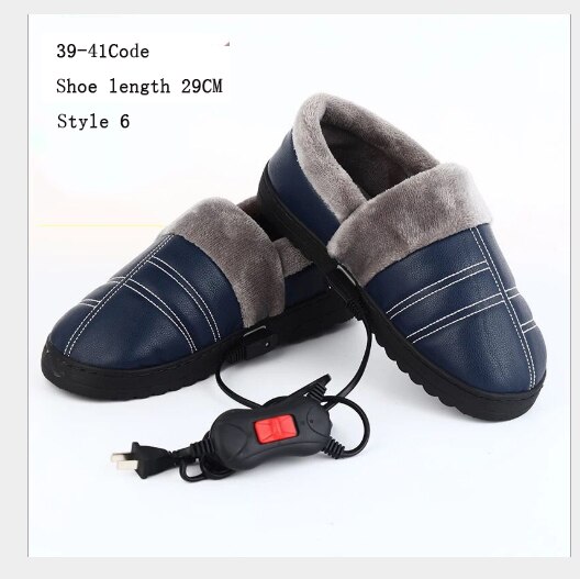 Elektrische Heizung Schuhe Elektrische Hausschuhe Baumwolle Fuß Wärmer Temperatur Einstellung Wiederaufladbare: Style 6