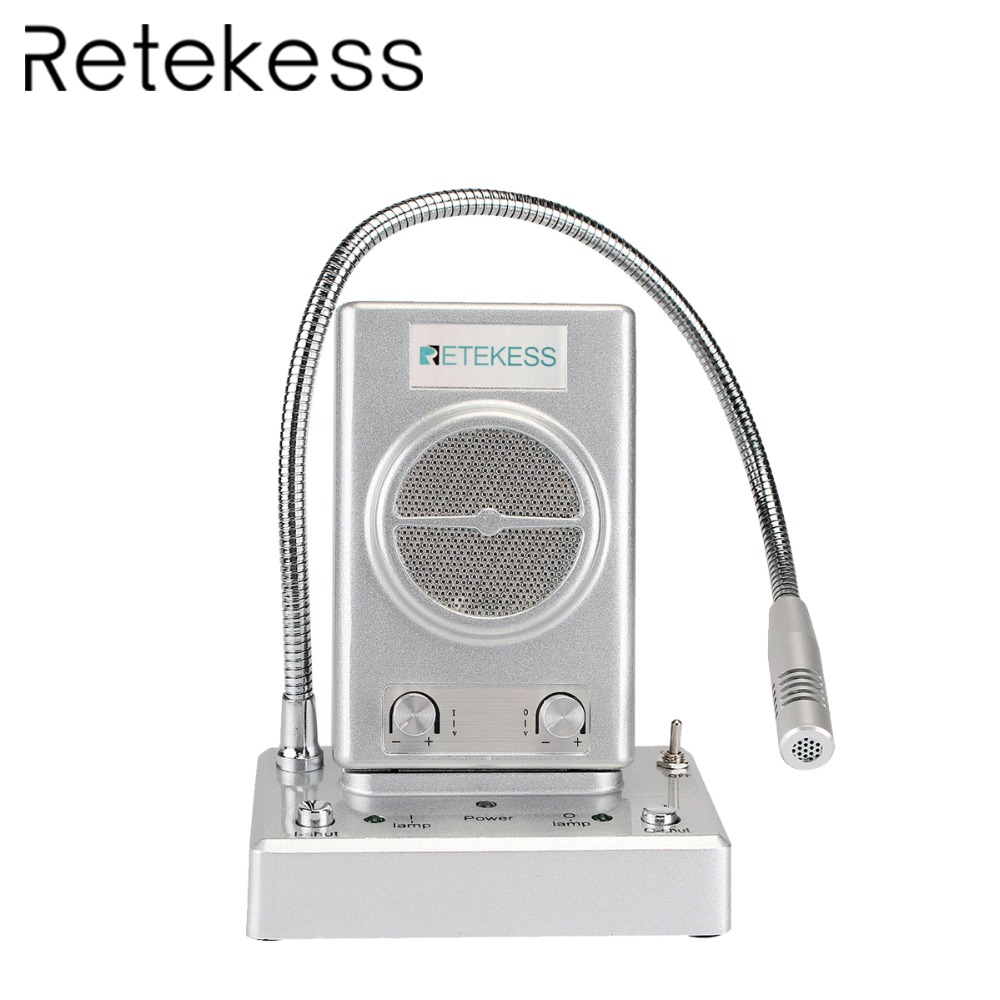 RETEKESS 3W Dual Way Window Counter Intercom Interphone System For Securities Company Bank Office Store Station F4499