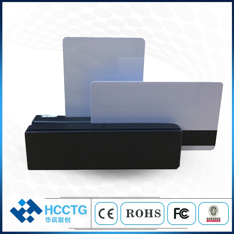 HCC100 3 Magnetic track Card Reader Full Track MSR Card Reader + Smart Contact IC Card Reader Combo with Free SDK