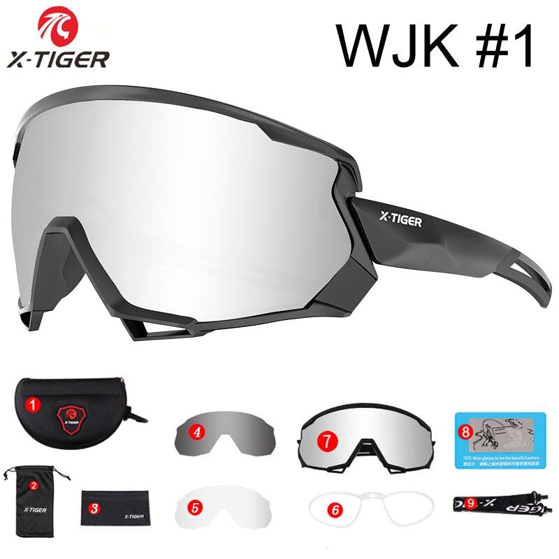 X-TIGER Wind Cycling Glasses For Man Women Polarized Road Bicycle Glasses Mountain MTB Bike Sunglasses Goggles Cycling Eyewear: Colors 01