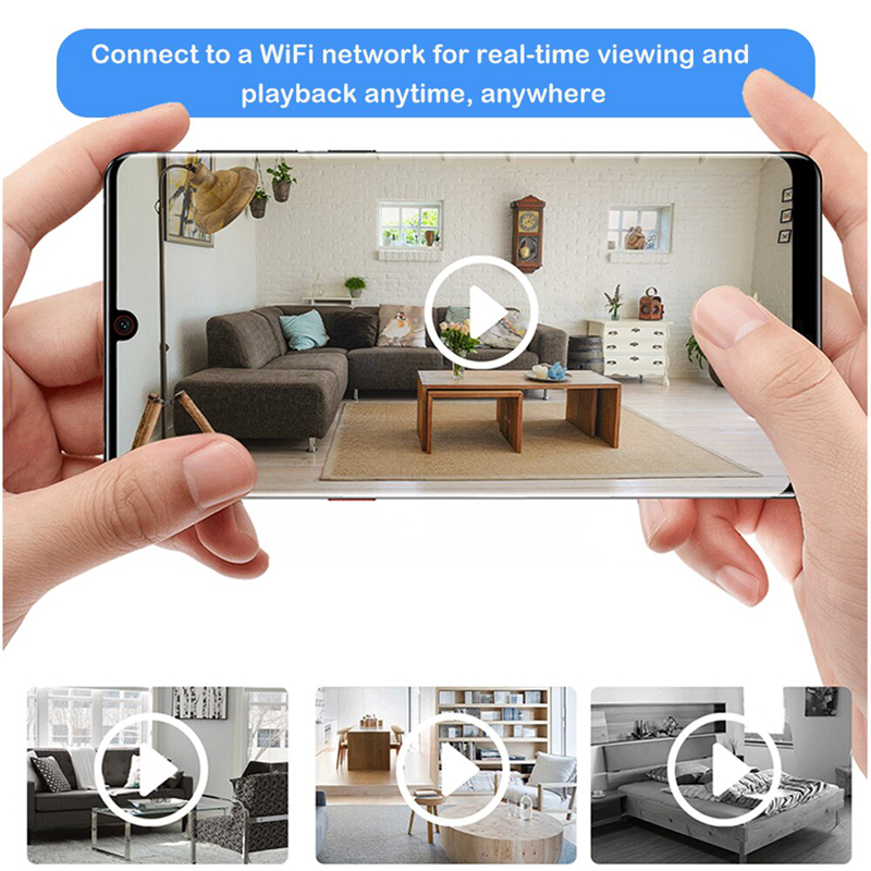 Połącz z telefonem Kamera Bezprzewodowa WiFi monitorowanie Zdalny Podgląd Pokój Wykrywanie Ruchu Noktowizor Kamera Bezpieczeństwa Domu 1080P