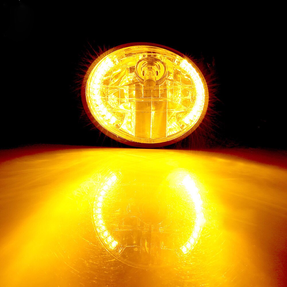 Faro de carreras redondo para motocicleta tipo café, 7 pulgadas, luz LED de intermitente para Moto, yamaha ybr 125, kawasaki vulcan 900, hornet