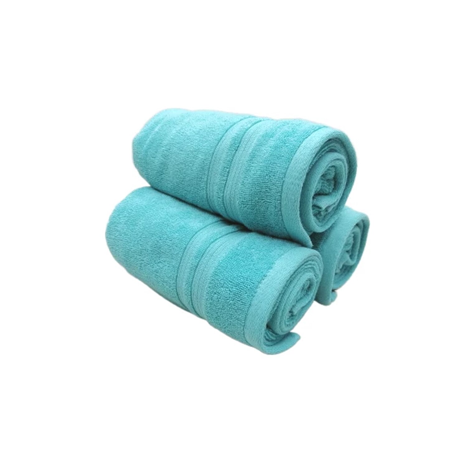 3 pièces 45x85 cm serviette pur coton ménage doux visage lavage serviette interrompu Couples absorbant serviette essuyer chaque visage serviette de bain: Turquoise