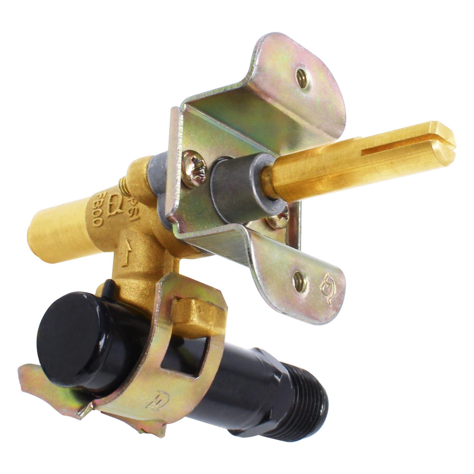 Earth Star Gas Fire Pit Brass Control valve with 3/8&quot; Male Flare Manifold Pipe BBQ Grill Valve