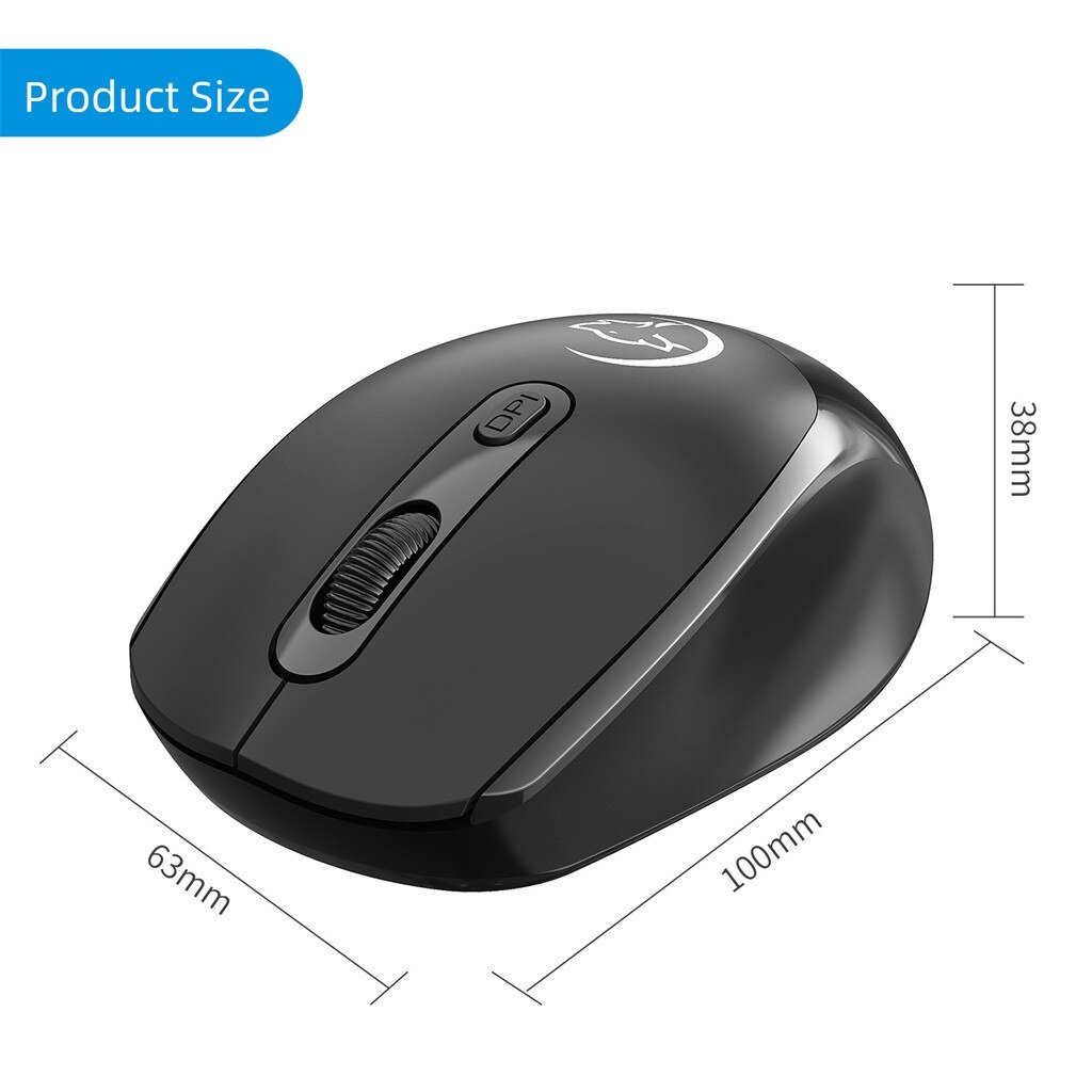Rechargeable 2.4G Wireless Mouse Metal Noiseless Silent Click Optical Low noise Ergonomic Computer Silent PC Laptop Mouse