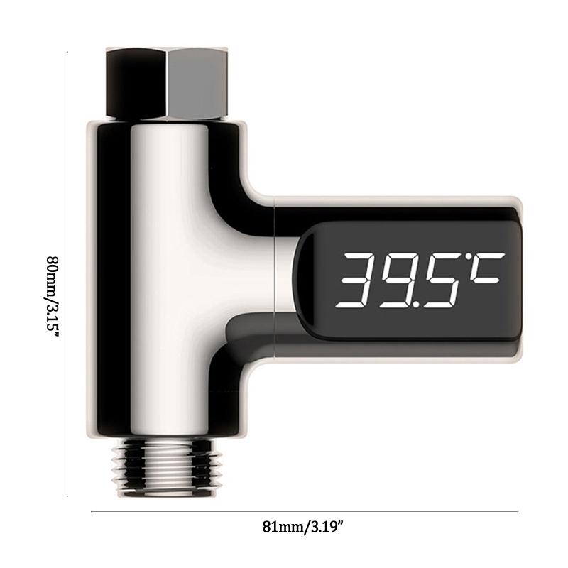 Thermomètre intelligent pour douche, affichage LED, affichage de la température de l&#39;eau, auto-production d&#39;électricité