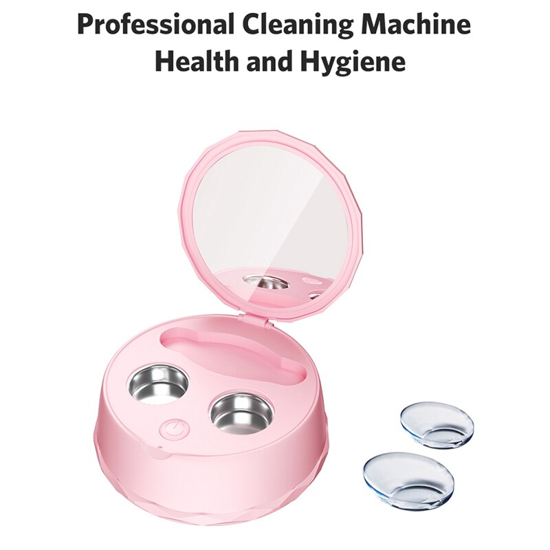 Ultrasonic Contact Lens Cleaner Contact Lenses Case Box Time Adjustment Ultrasound Cleaning Machine Bath Washer