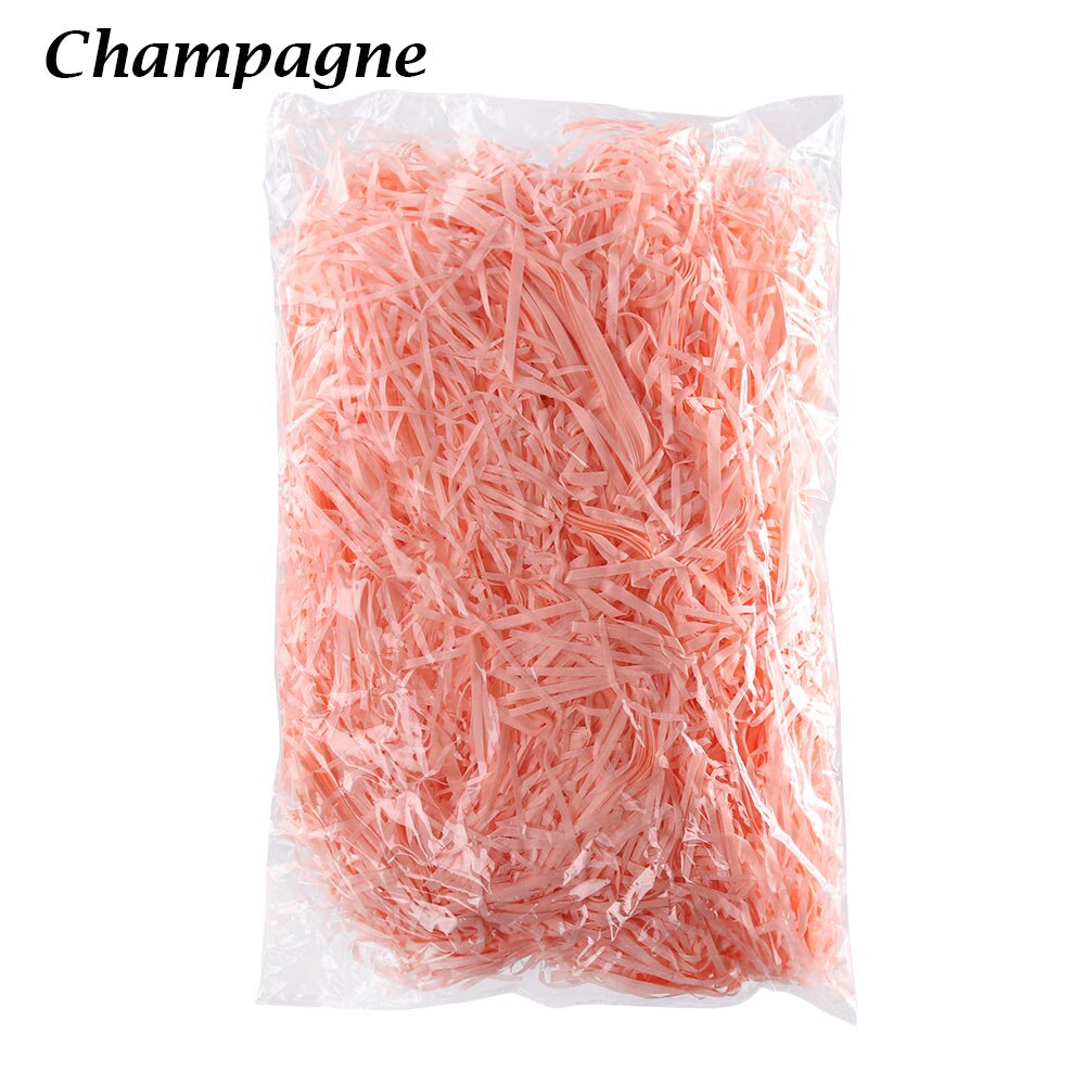 Confettis en papier raphia de 100g, pour boîte, remplissage de fête, accessoires d'emballage, fournitures artisanales de bricolage: champagne