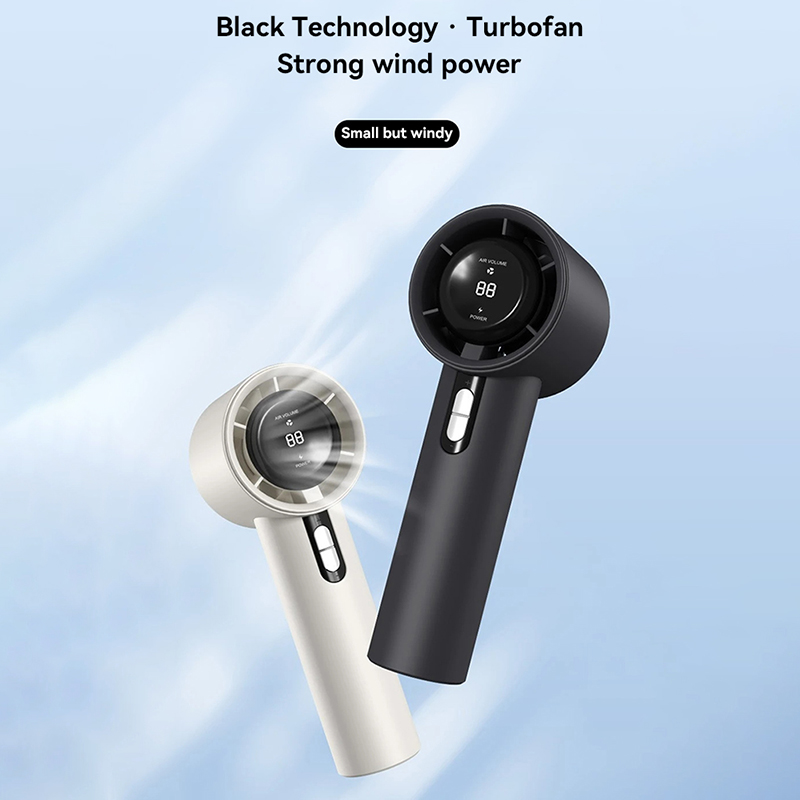 Neuer tragbarer Hochgeschwindigkeitsventilator, USB-Aufladung, Mini, tragbar, 100 Geschwindigkeiten, Turbo, heftig, kleiner, leistungsstarker Außenventilator, 3000 mAh Akku