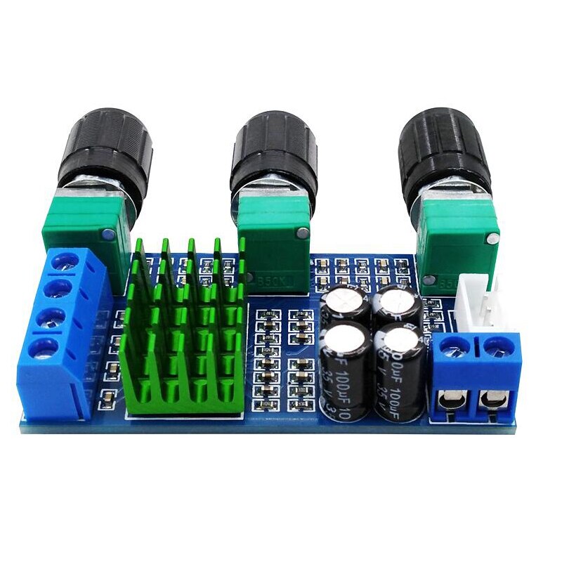 FFYY-DC 12 V-24 V TPA3116D2 80Wx2 Digitale Versterker Board Treble Bass Volume aanpassen Amp