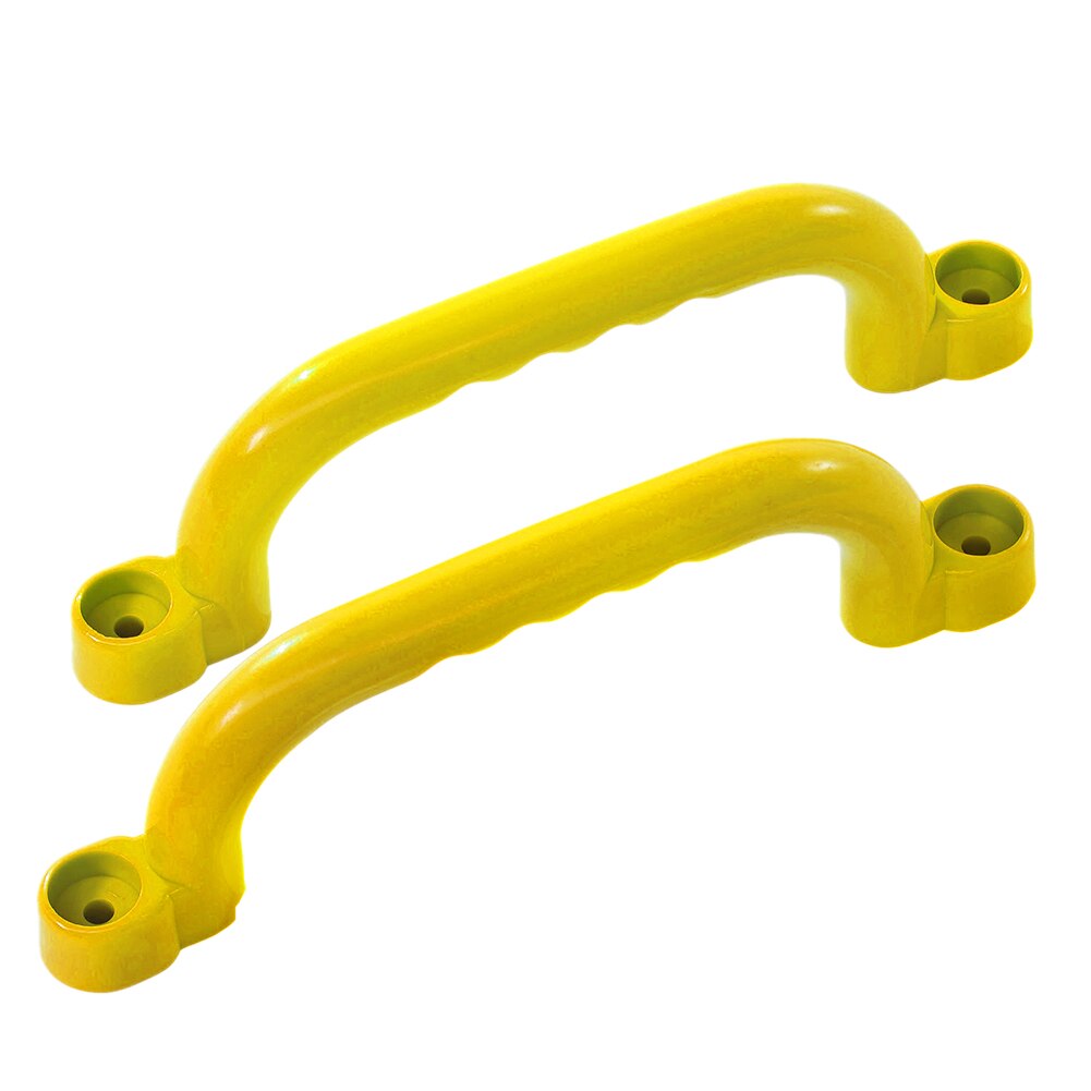 2 pièces jouet Den Playhouse escalade cadre accessoires antidérapant pour enfants Fitness tient arbre maison équipement d'amusement poignée en plastique: YELLOW