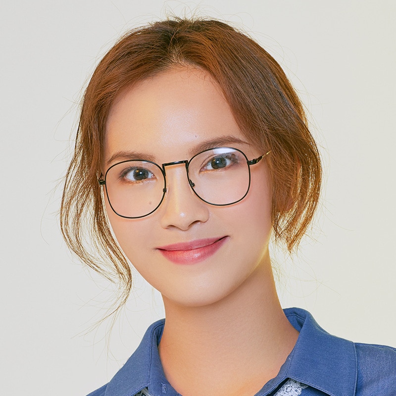 Vintage Metalen Brillen Anti-Blauw Licht Vrouwen Optiek Bijziendheid Bril Klassieke Mode Ronde Frame Bril Computer Mannen