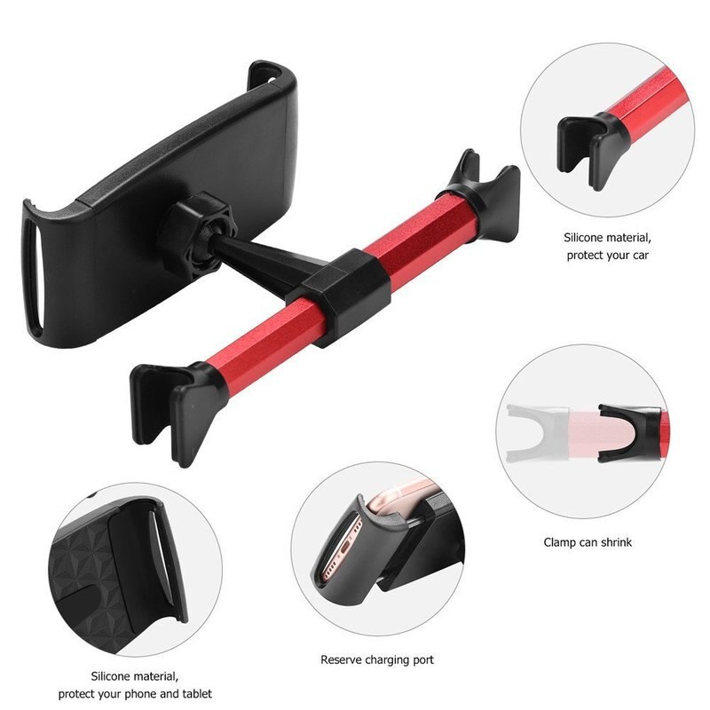Auto Achterbank Hoofdsteun Beugel 360 Graden Verstelbare Autostoel Telefoon Houder voor ipad pro 11/ipad stand houder voor ipad autohouder