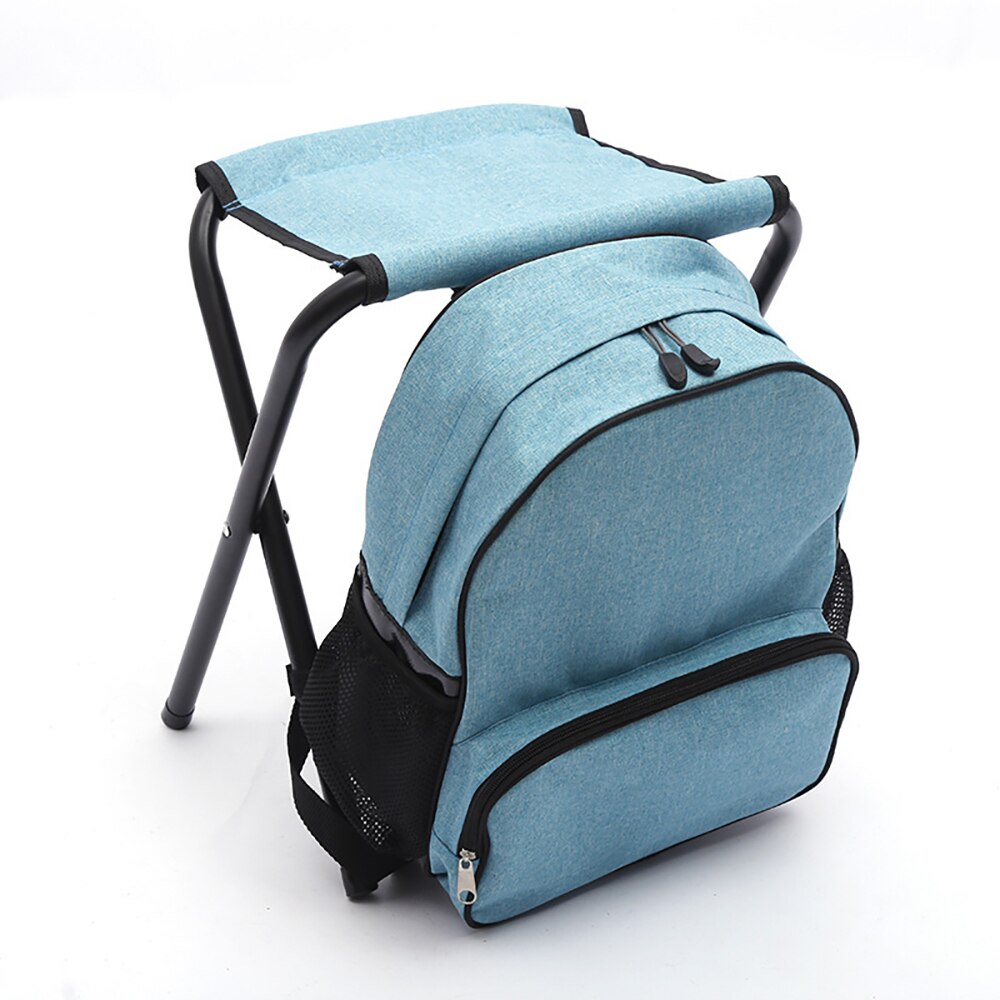draussen Klappstuhl Tragbare Rucksack Stuhl Abnehmbare Camping Angeln Wandern Picknick Grill Ich bin Freien Sport Klappstuhl: hell Blau