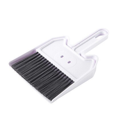 Small Bump Broom Set Plastic Handful Home Student Desktop Broom Cleaning Small Broom Bump Mini Combination: White