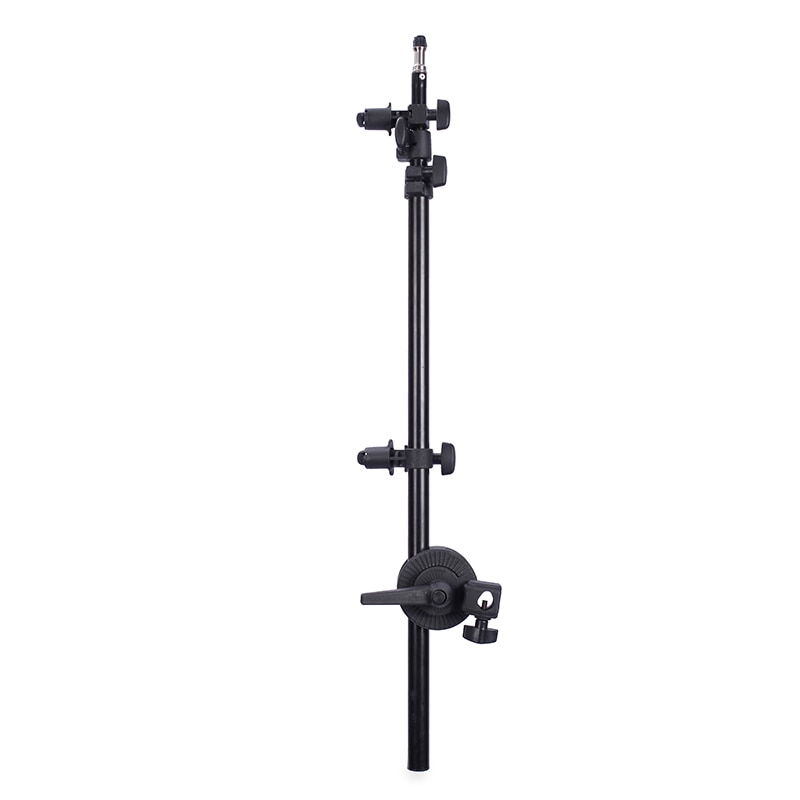 Photo Bracket Grip Holder 27"-72"/70-185cm Swivel Head Reflector Arm Support Black Lighting Arm Boom Stand