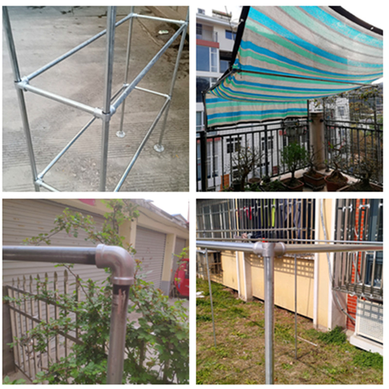 20mm/25mm/32mm Aluminum alloy Connector Elbow Tee Base Flat Three-dimensional Fitting Connection Fastener Steel Tube Shelf Parts