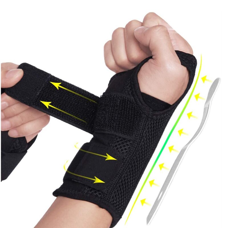 Handgelenk Unterstützung Gym Crossfit Bodybuilding Armband Hand Handgelenk Brace Schutz für Gewicht Heben Karpaltunnel Sehnenentzündung Schmerzen: Black Right / S/M