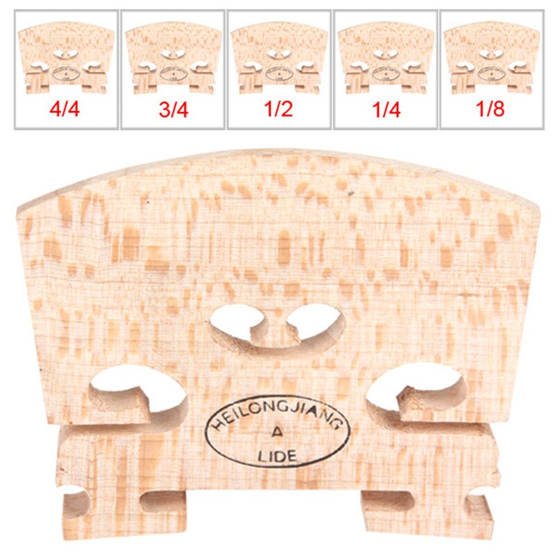 10 pcs suniversal Violin Bridge 4/4 3/4 1/2 1/4 1/8 size Heilongjiang brand Maple Violino Accessories