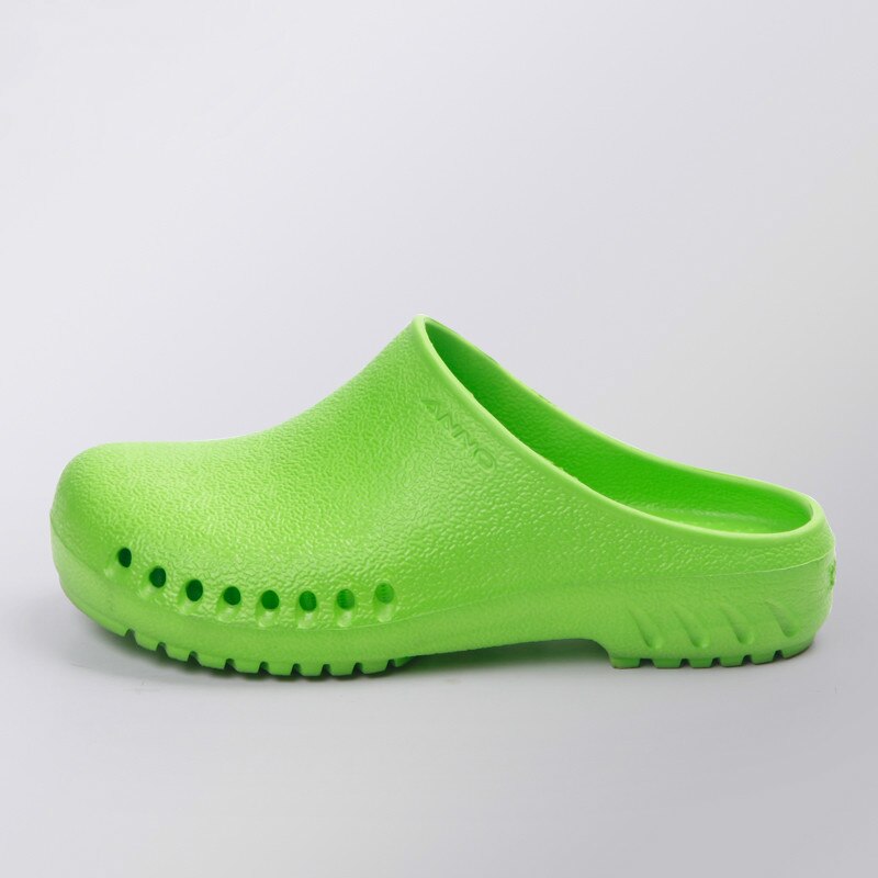 Arzt Krankenschwestern Krankenhaus Medizinische Atmungs Loch Schuhe Chirurgische Anti-slip Weiche EVA Arbeit Schuhe Op Labor Hausschuhe Schuhe: Green / XXL