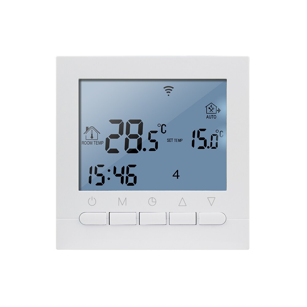 Wifi lattialämmitys termostaatti lämpötilansäädin säädin 220v 16a/3a lcd kosketusnäyttö ohjelmoitava sininen taustavalo sähköinen