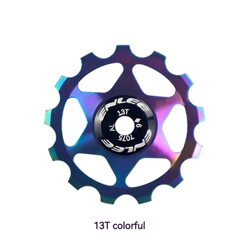 Fünf Farben Fahrrad Aluminium Legierung führen Rad Rolle Schaltwerk 11T 13T führen MTB Keramik Lagerbier Jockey Rad für 4/5/6MM: Marine Blau