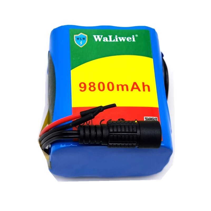 12 V 9.8 Ah 9800Mah 18650 Oplaadbare Batterij Met Bms Lithium Batterij Bescherming Boord + 12.6V 1A lader