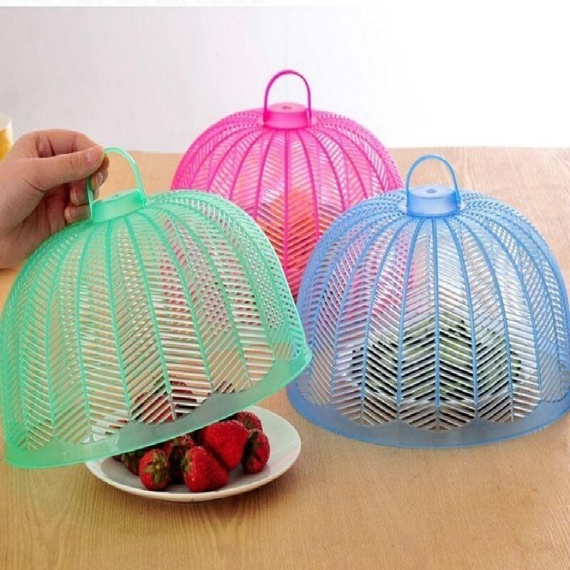 Plastics Tafel Cover Circulaire Anti Fly Mosquito Keuken Koken Gereedschap Mesh Voedsel Schotel Covers Picknick Bbq Party Opvouwbare Tent