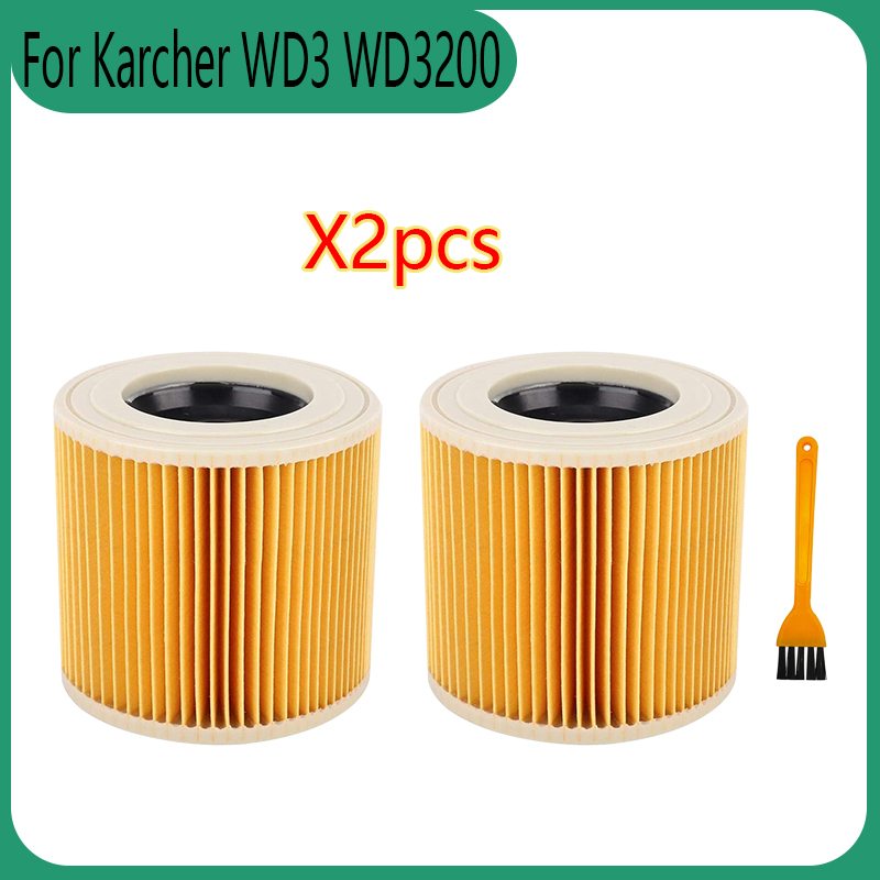 Para Karcher WD3 Premium WD3200 WD 3300 MV3 A2004 A2054 repuestos de aspiradora accesorios bolsa de polvo de repuesto filtro Hepa: plum
