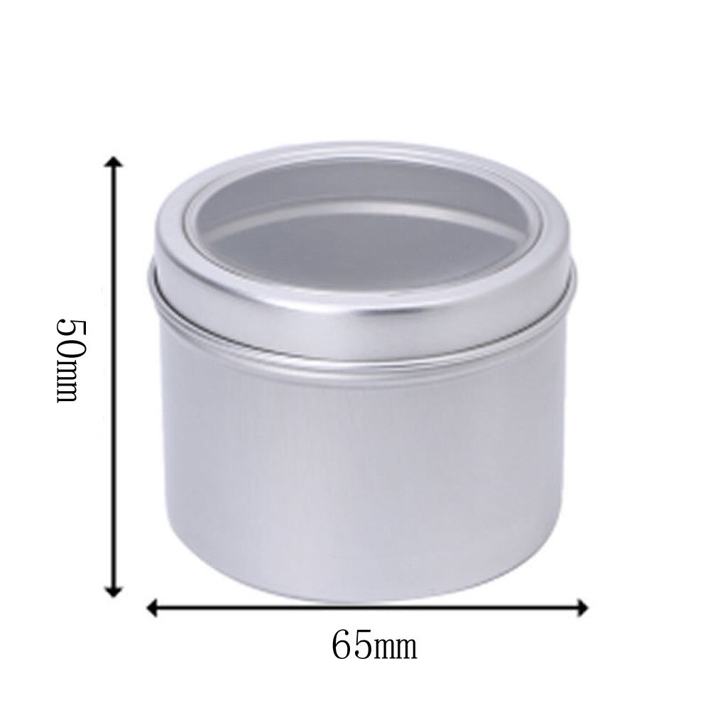 Aluminium Jar Round Container Empty Pot Jar Tin Container Silver Box Screw Lid Craft Cans Box Refillable Bottles Makeup#55: C