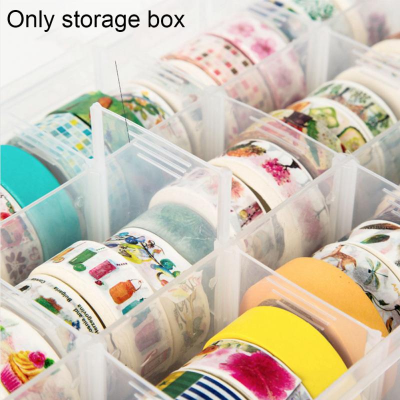 15 Grids Organizer Transparent DIY Detachable Office Stationery Storage Box Learning Art Supplies Washi Tape Crafts Plastic
