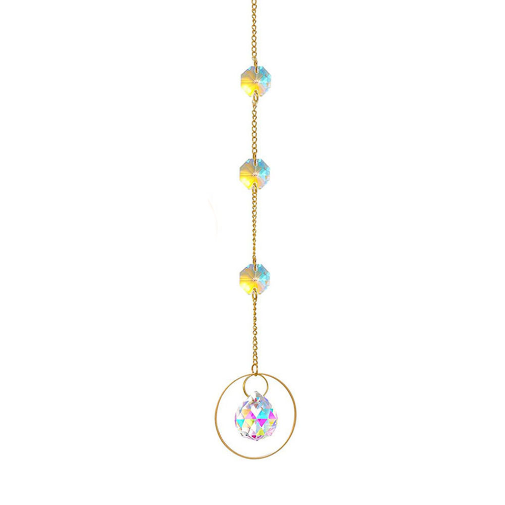 1 Stück AB Suncatcher zum Aufhängen, Sonnenfänger mit Kettenanhänger, Ornament, Kristallkugeln für Fenster, Haus, Garten, Weihnachtsfeier, Dekoration: Armee Grün