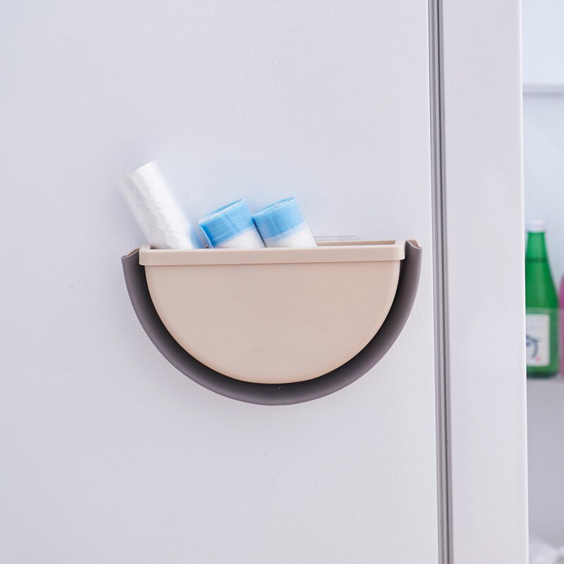 Wall Mounted Folding Waste Bin Door Cabinet Hanging Trash Can Bin Kitchen Bathroom Home Waste Storage Rack Box Cleaning Tool